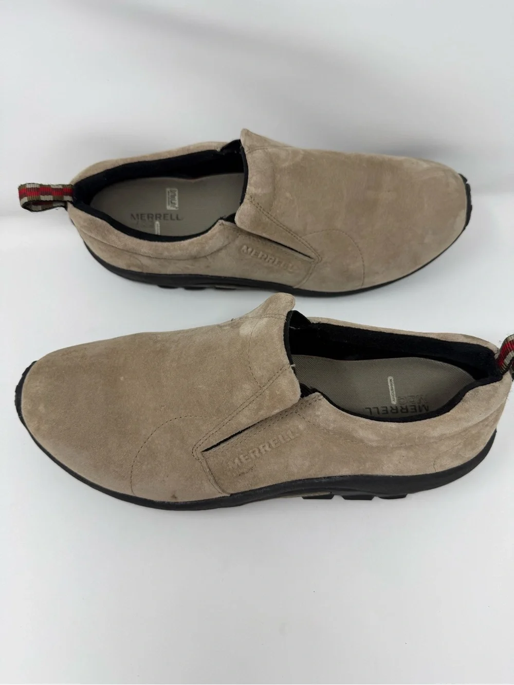 Merrell Taupe Suede Slip-On Loafers